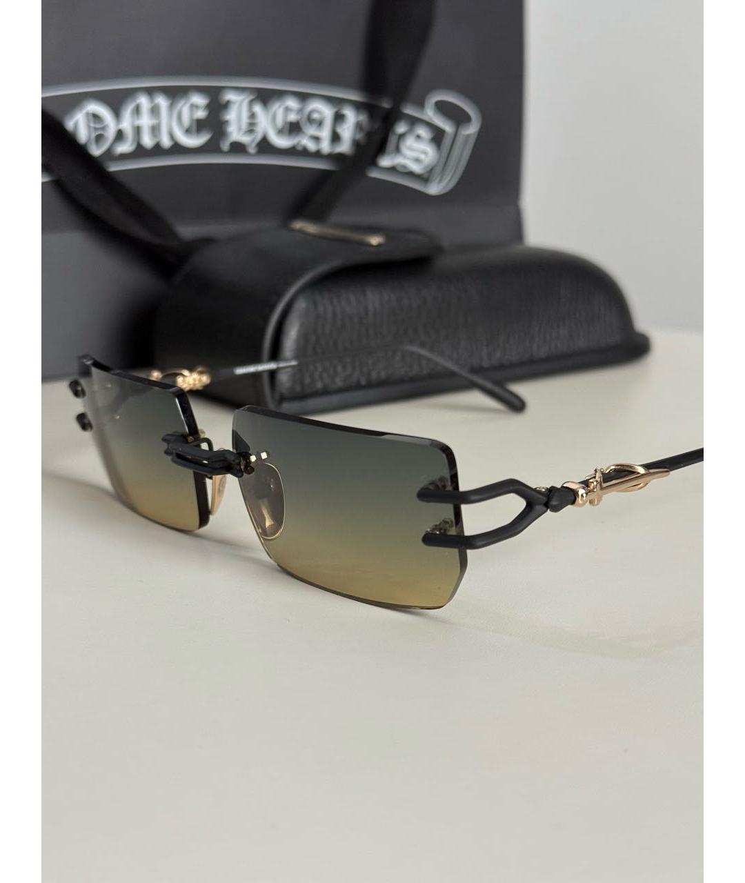 CHROME HEARTS Темно-синие пластиковые солнцезащитные очки, фото 5
