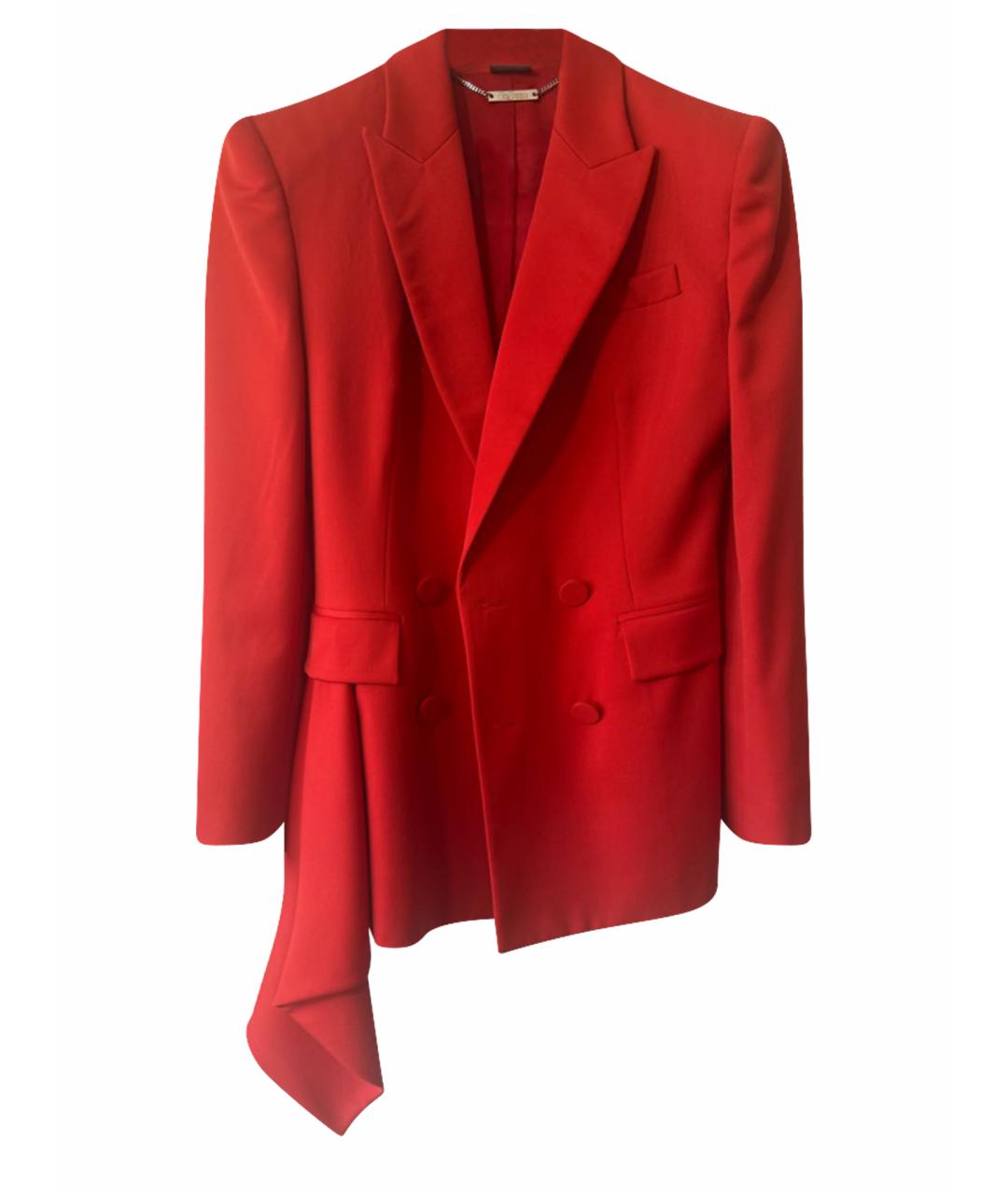 ALEXANDER MCQUEEN Коралловый хлопковый жакет/пиджак, фото 1