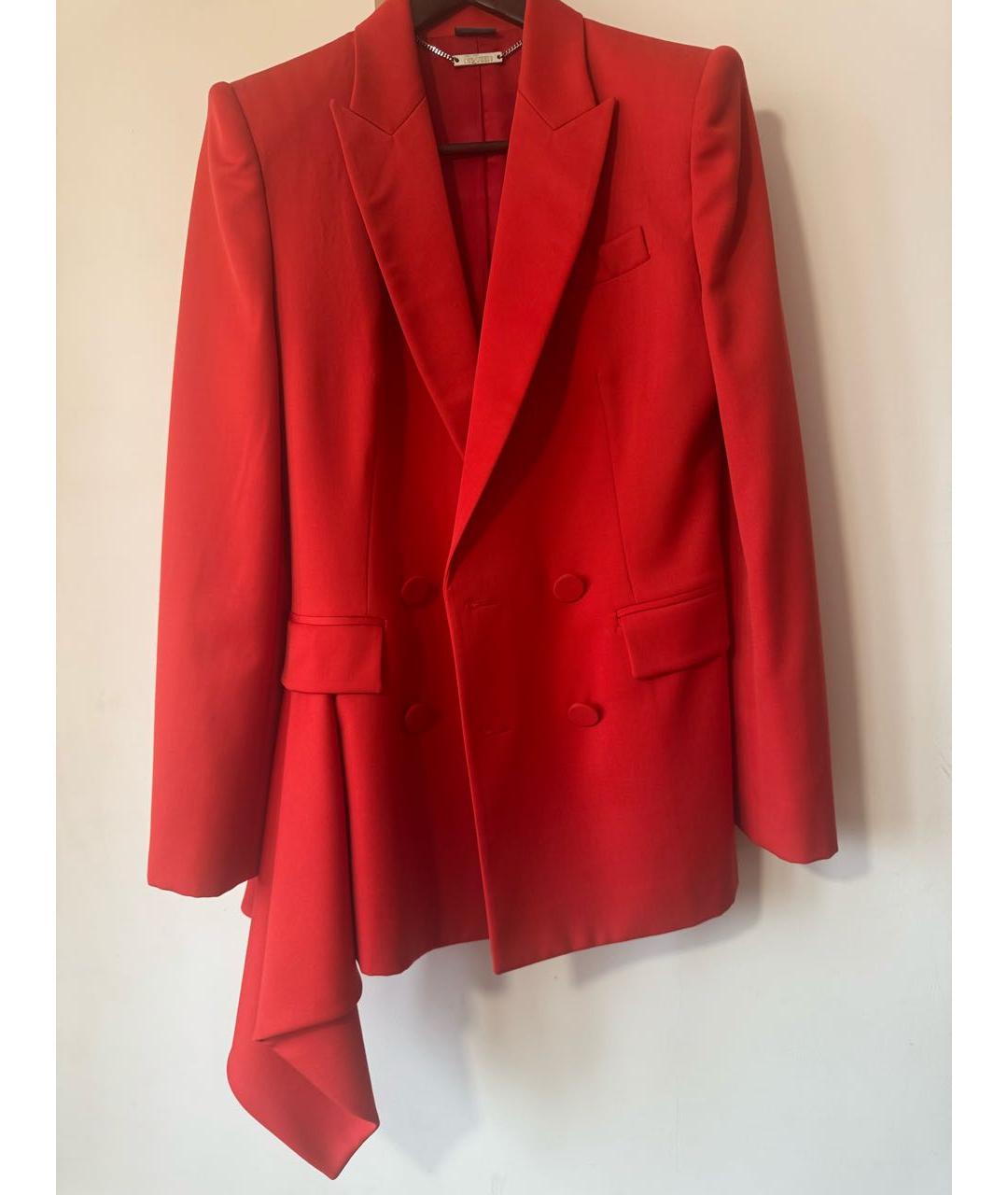 ALEXANDER MCQUEEN Коралловый хлопковый жакет/пиджак, фото 7