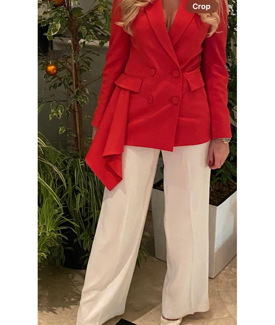 ALEXANDER MCQUEEN Коралловый хлопковый жакет/пиджак, фото 5