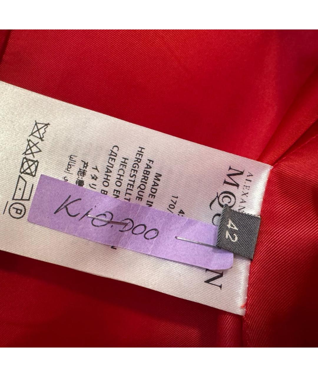 ALEXANDER MCQUEEN Коралловый хлопковый жакет/пиджак, фото 4