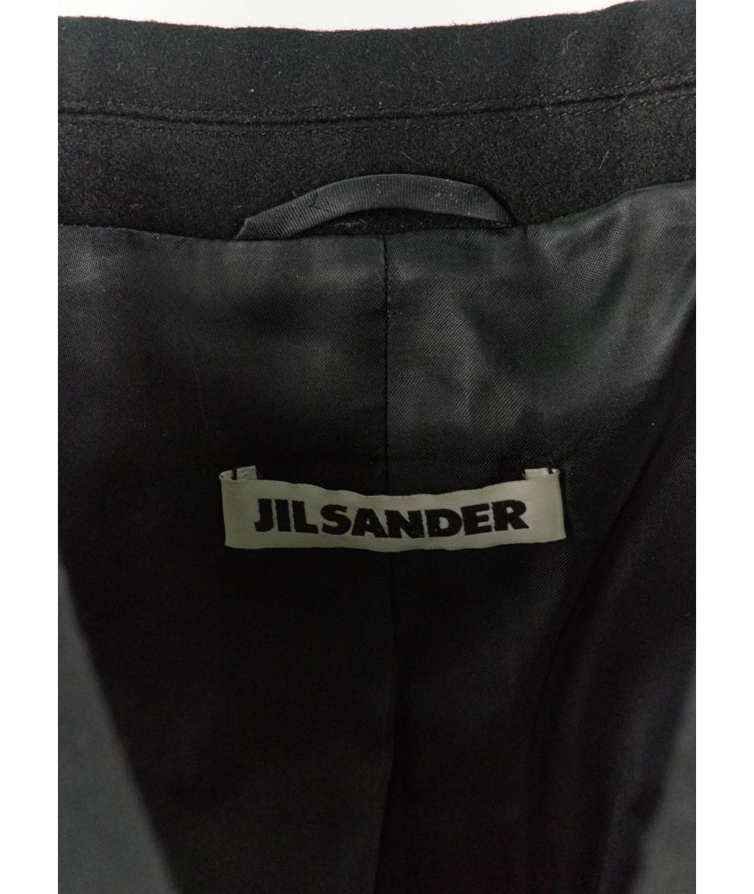 JIL SANDER Черное шерстяное пальто, фото 3