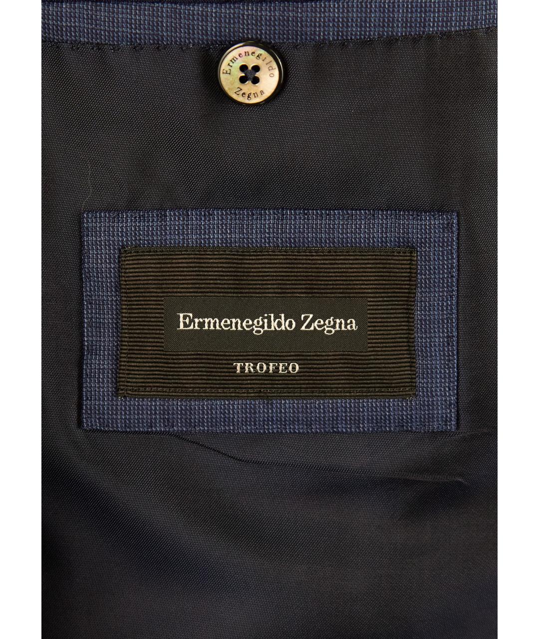 ERMENEGILDO ZEGNA XXX Темно-синий шерстяной пиджак, фото 3