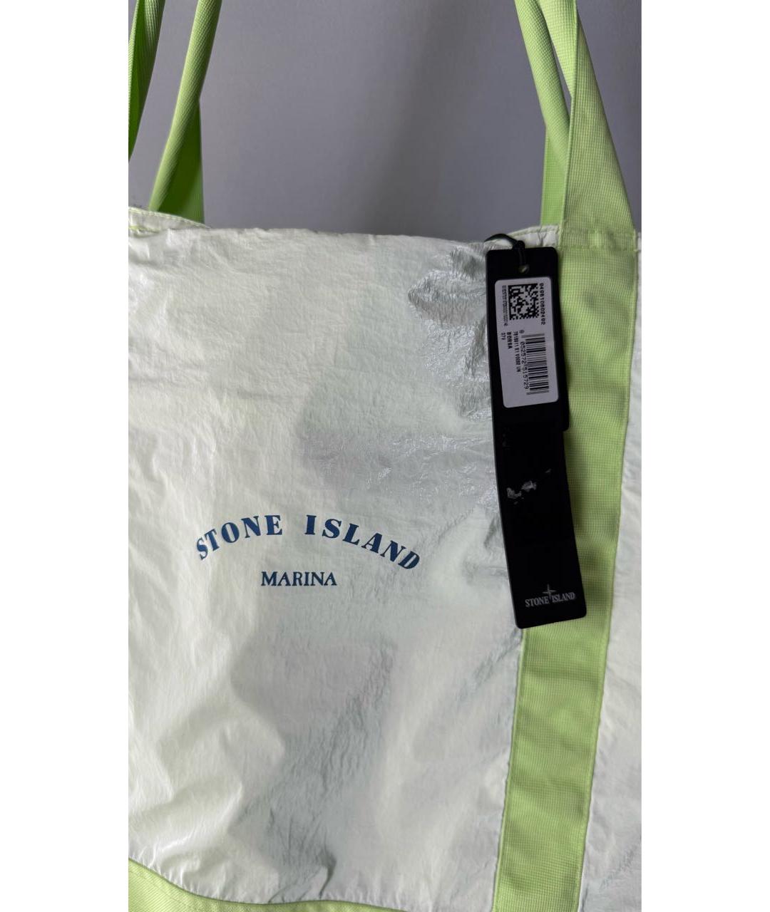 STONE ISLAND Белая сумка тоут, фото 2