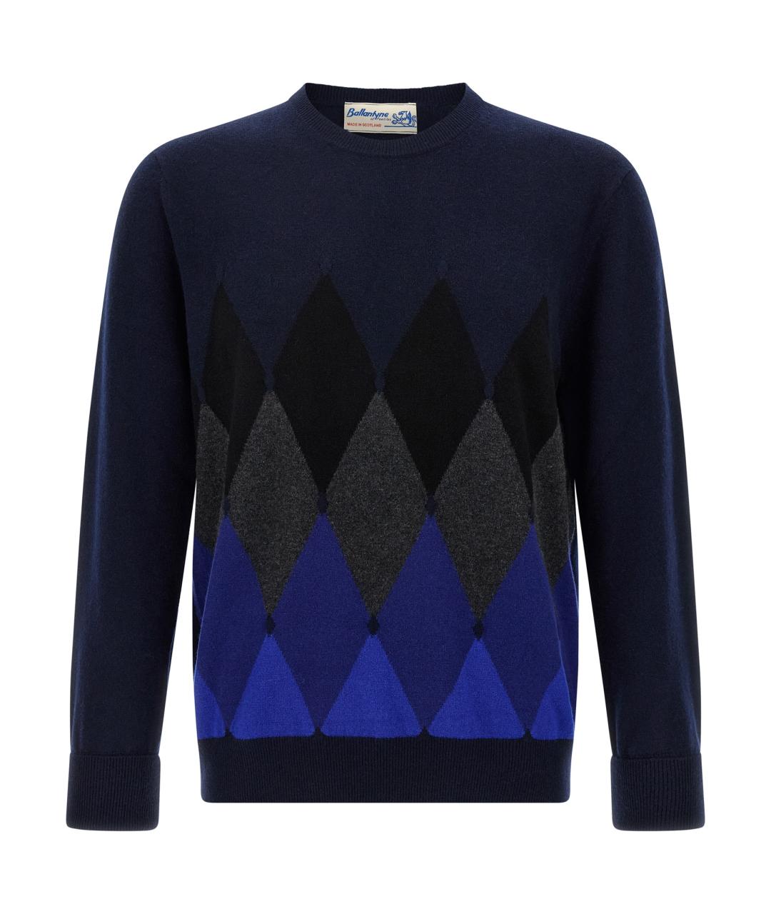BALLANTYNE Синий кашемировый джемпер / свитер, фото 1