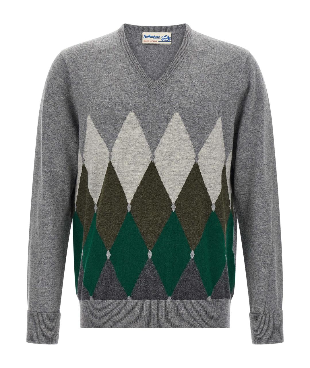 BALLANTYNE Серый кашемировый джемпер / свитер, фото 1
