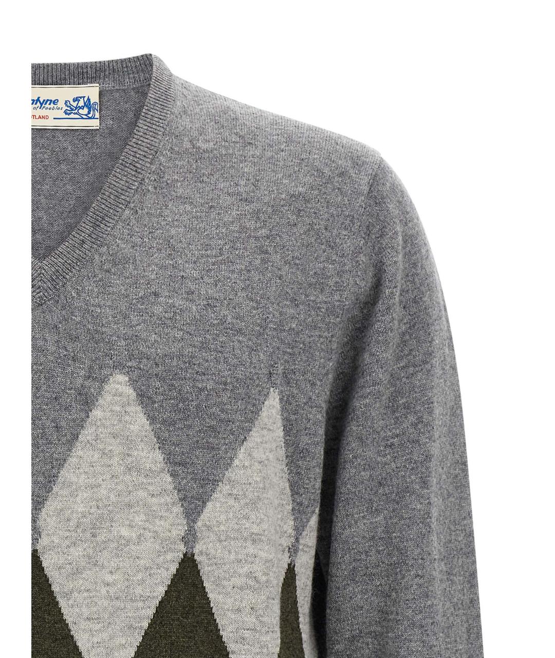 BALLANTYNE Серый кашемировый джемпер / свитер, фото 3