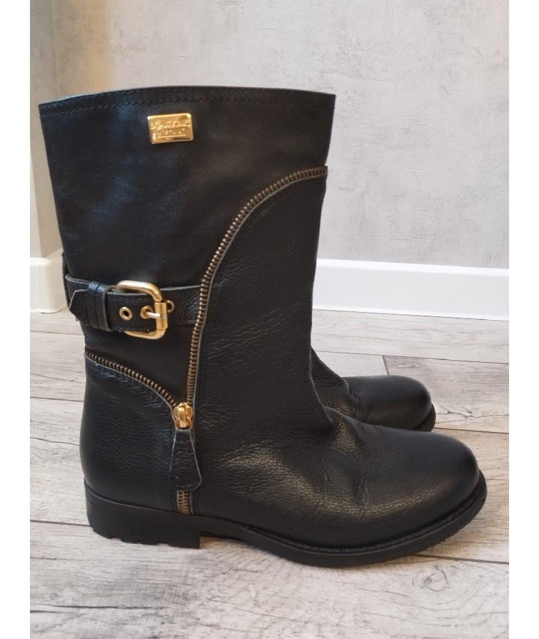 BOUTIQUE MOSCHINO Черные полусапоги из лакированной кожи, фото 10