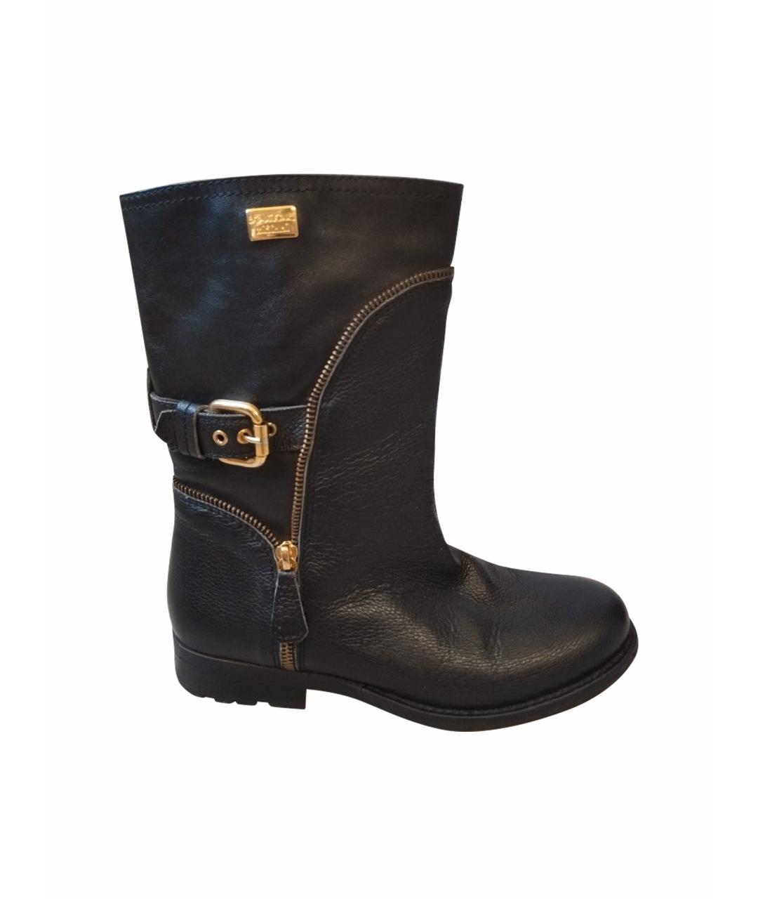 BOUTIQUE MOSCHINO Черные полусапоги из лакированной кожи, фото 1