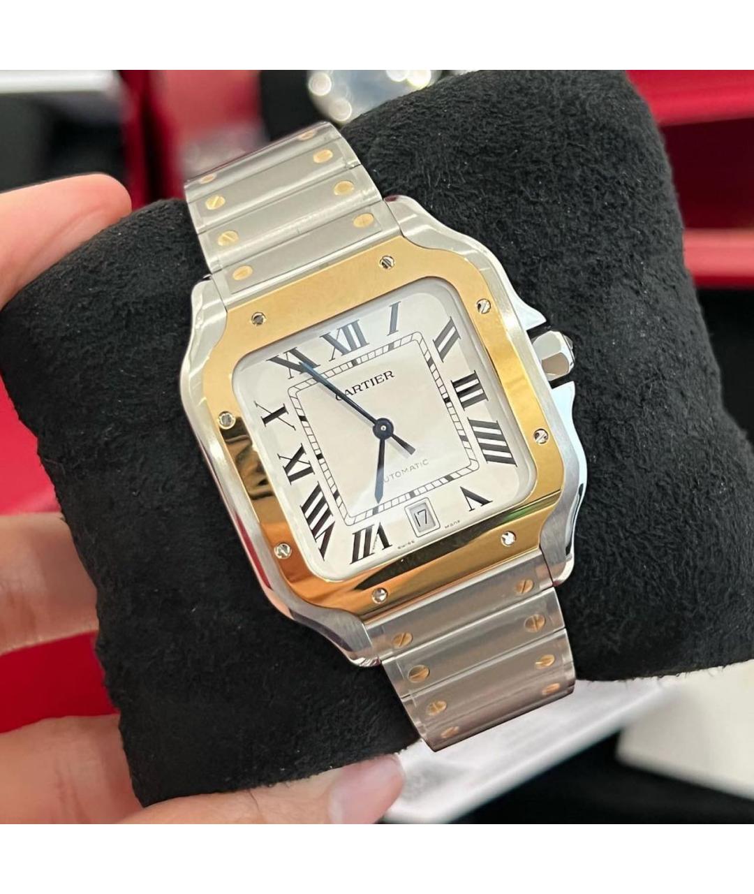 CARTIER Серебряные часы из желтого золота, фото 2