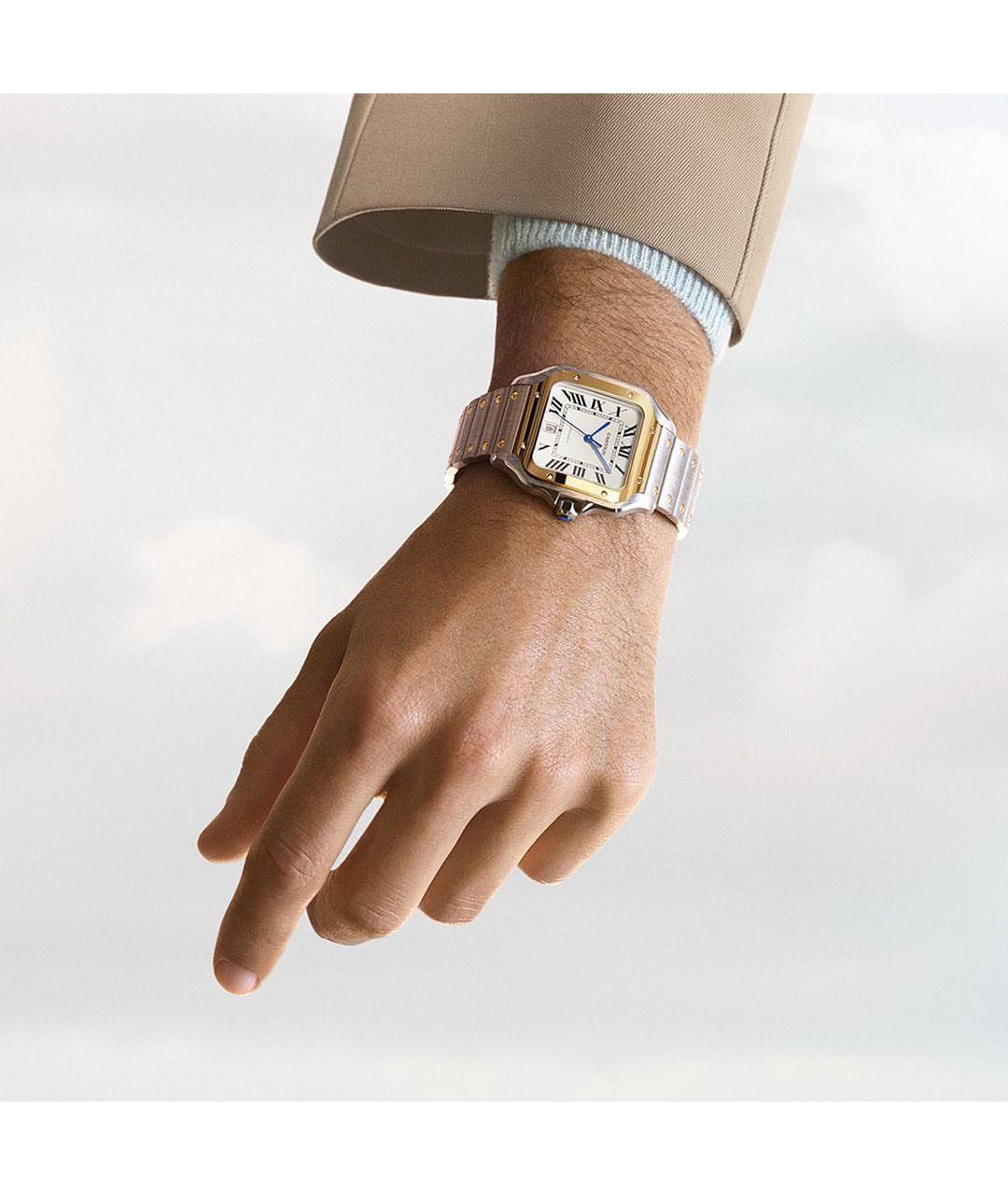 CARTIER Серебряные часы из желтого золота, фото 5