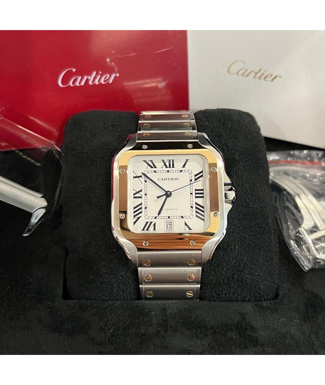 CARTIER Серебряные часы из желтого золота, фото 3