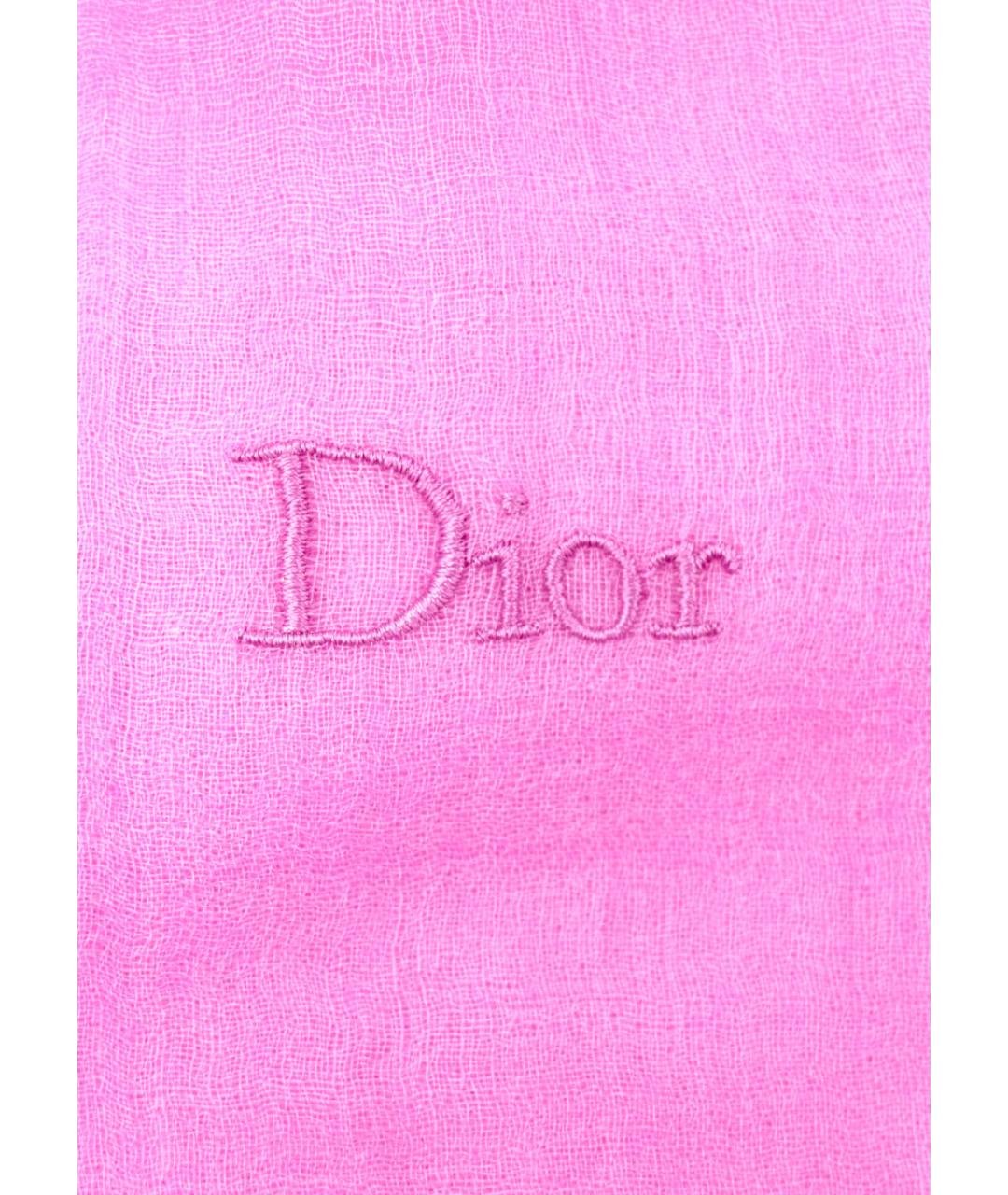 CHRISTIAN DIOR Розовый кашемировый платок, фото 4
