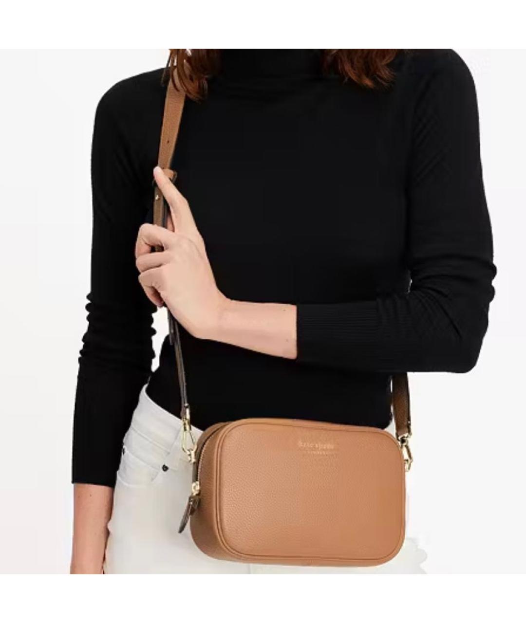 KATE SPADE Коричневая кожаная сумка через плечо, фото 2