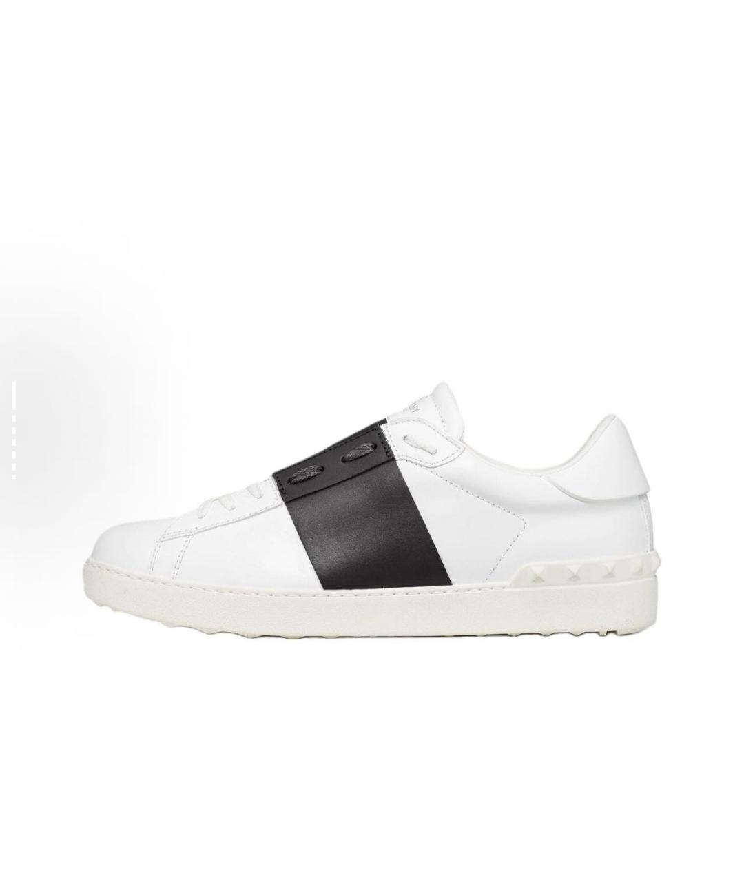 VALENTINO Белые кожаные низкие кроссовки / кеды, фото 2