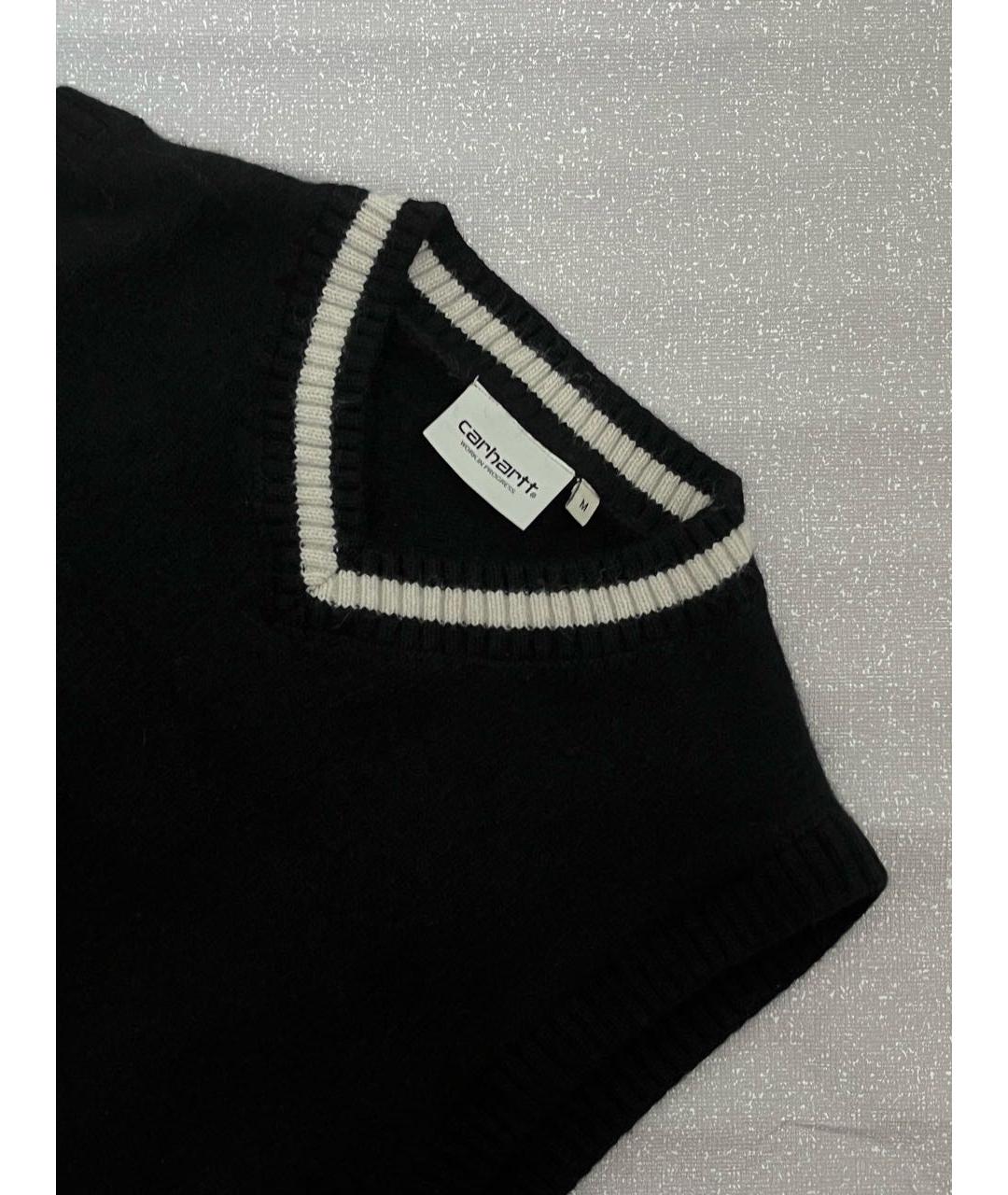 CARHARTT WIP Черная шерстяная жилетка, фото 4