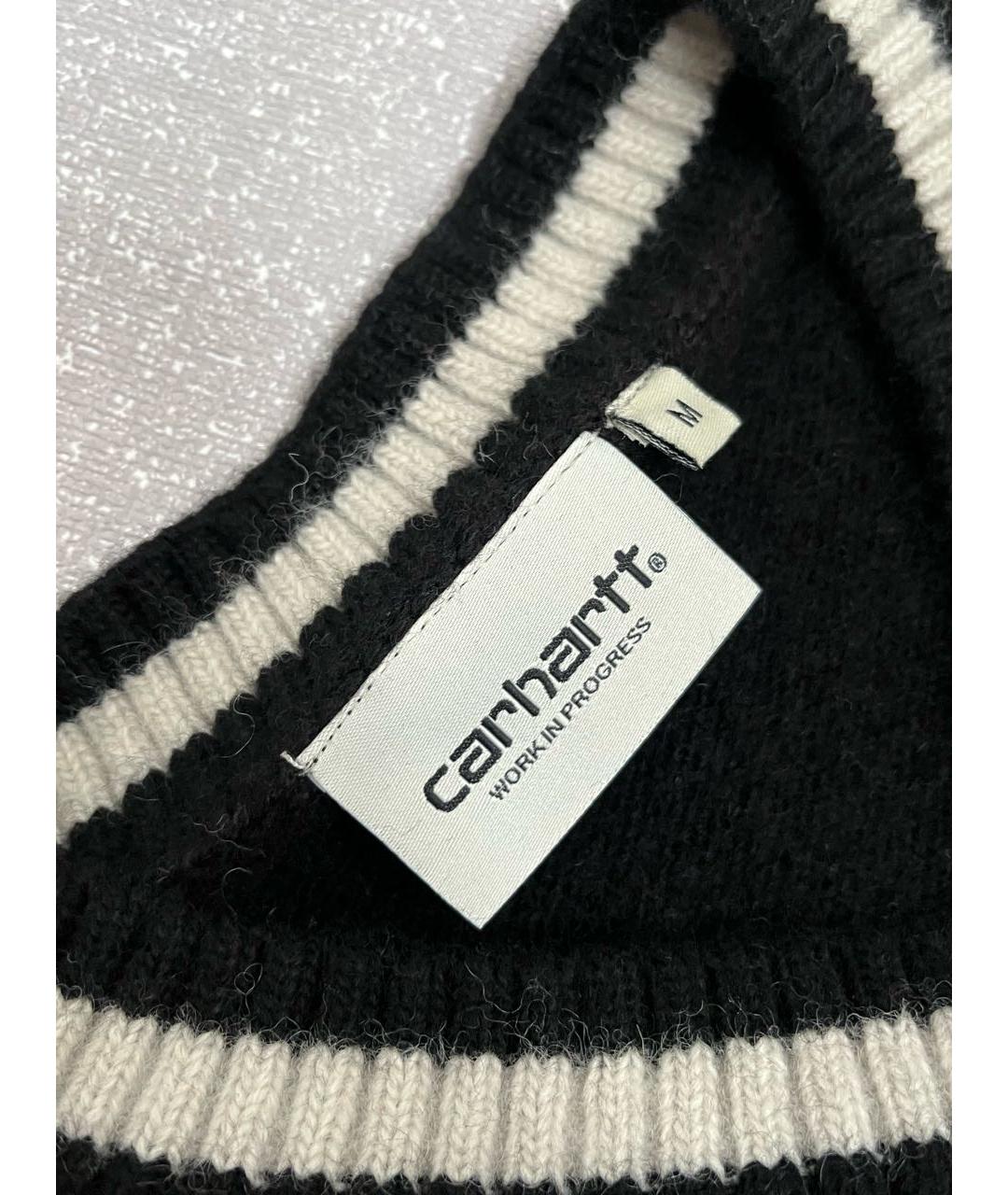 CARHARTT WIP Черная шерстяная жилетка, фото 3
