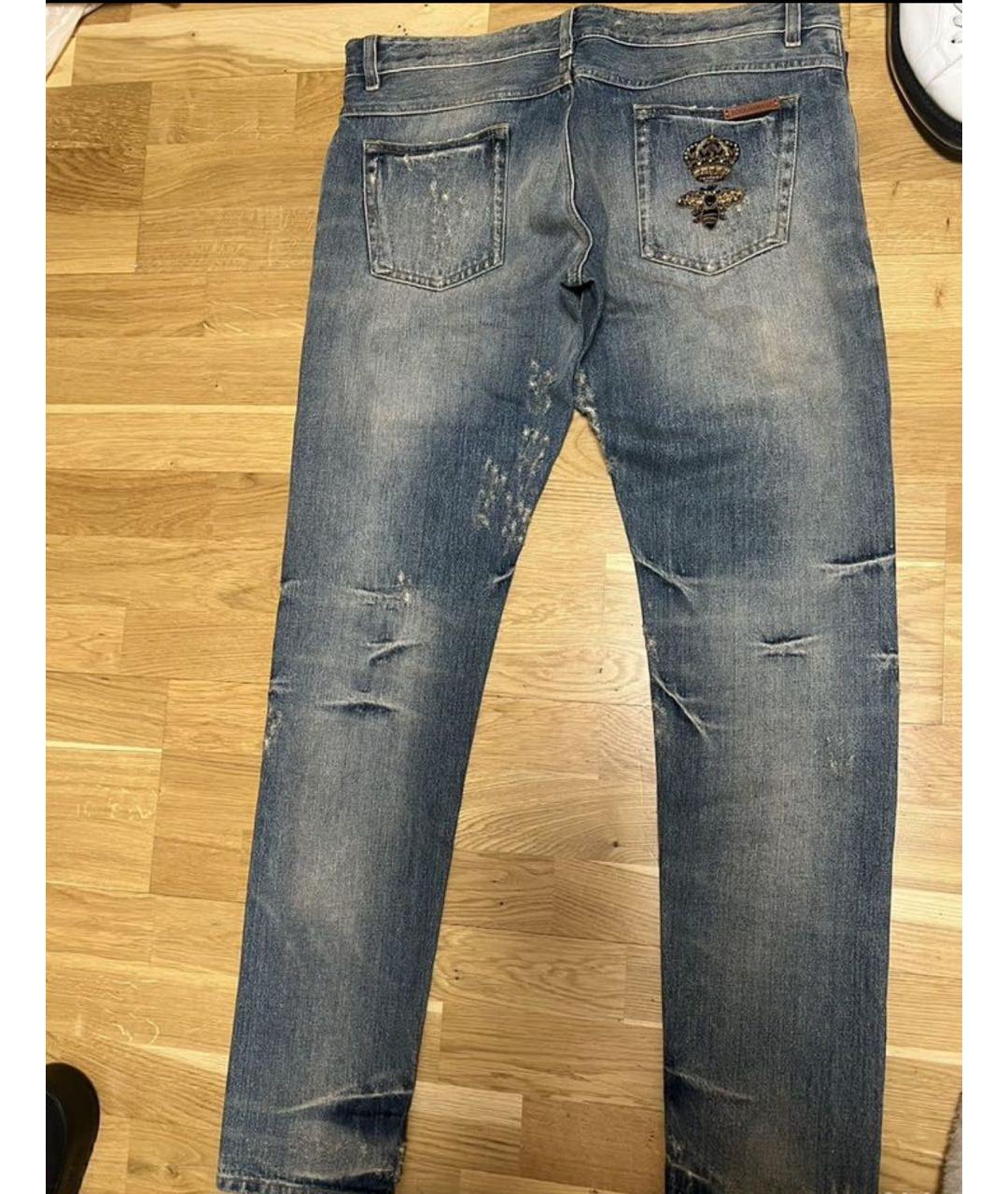 DOLCE&GABBANA Синие джинсы скинни, фото 2