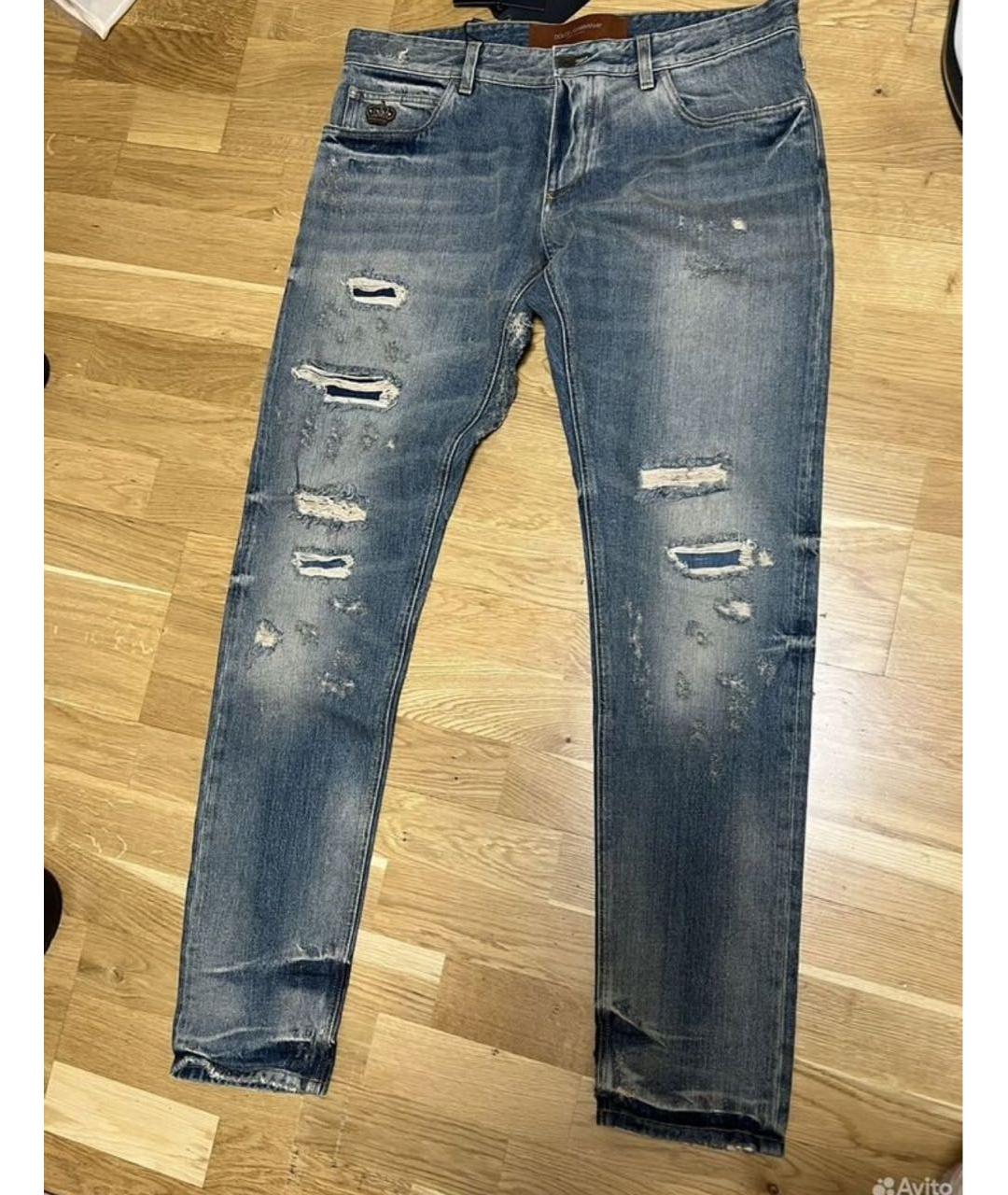 DOLCE&GABBANA Синие джинсы скинни, фото 5