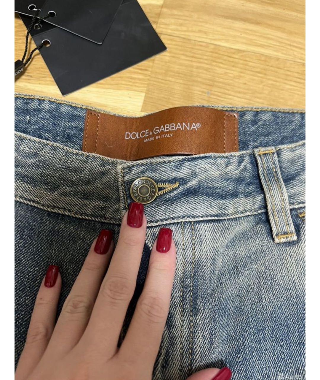 DOLCE&GABBANA Синие джинсы скинни, фото 3