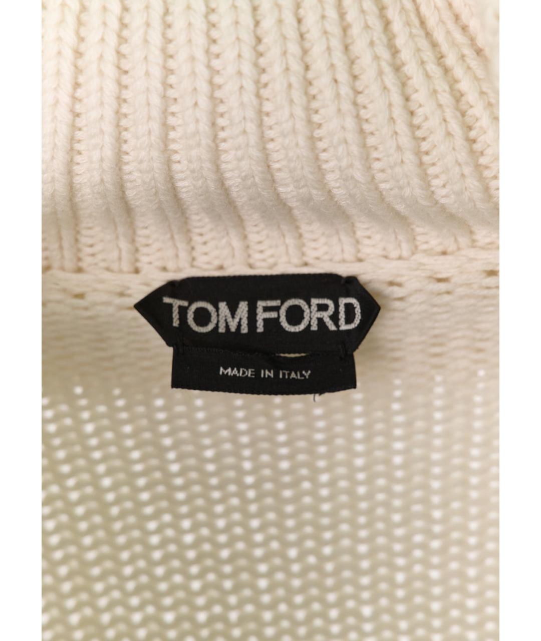 TOM FORD Белый кашемировый джемпер / свитер, фото 3