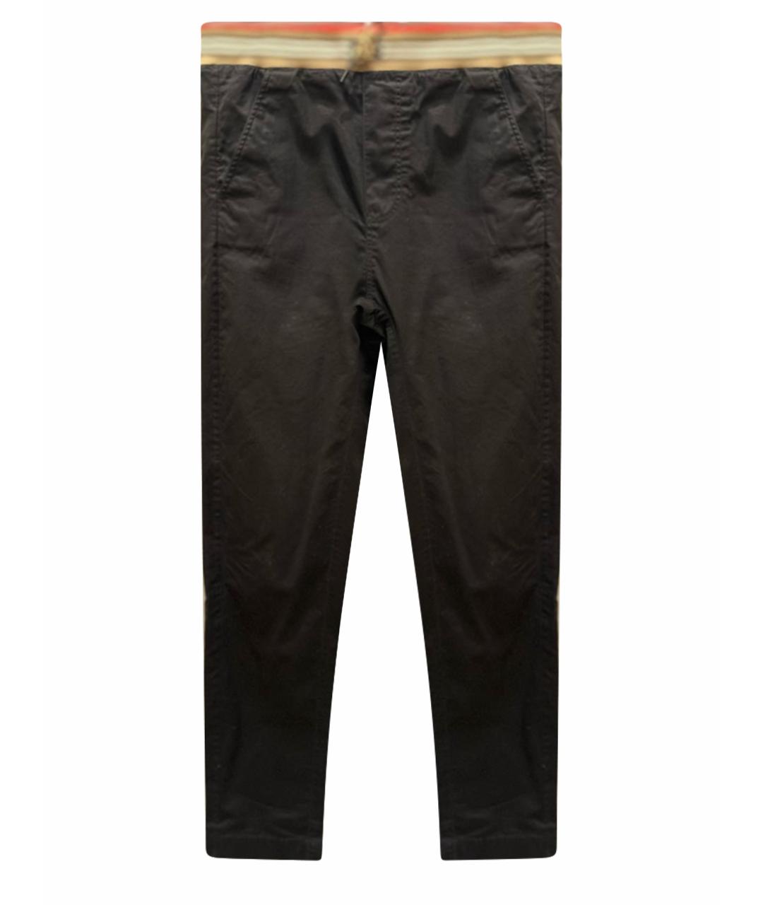 BURBERRY Черные хлопковые брюки и шорты, фото 1