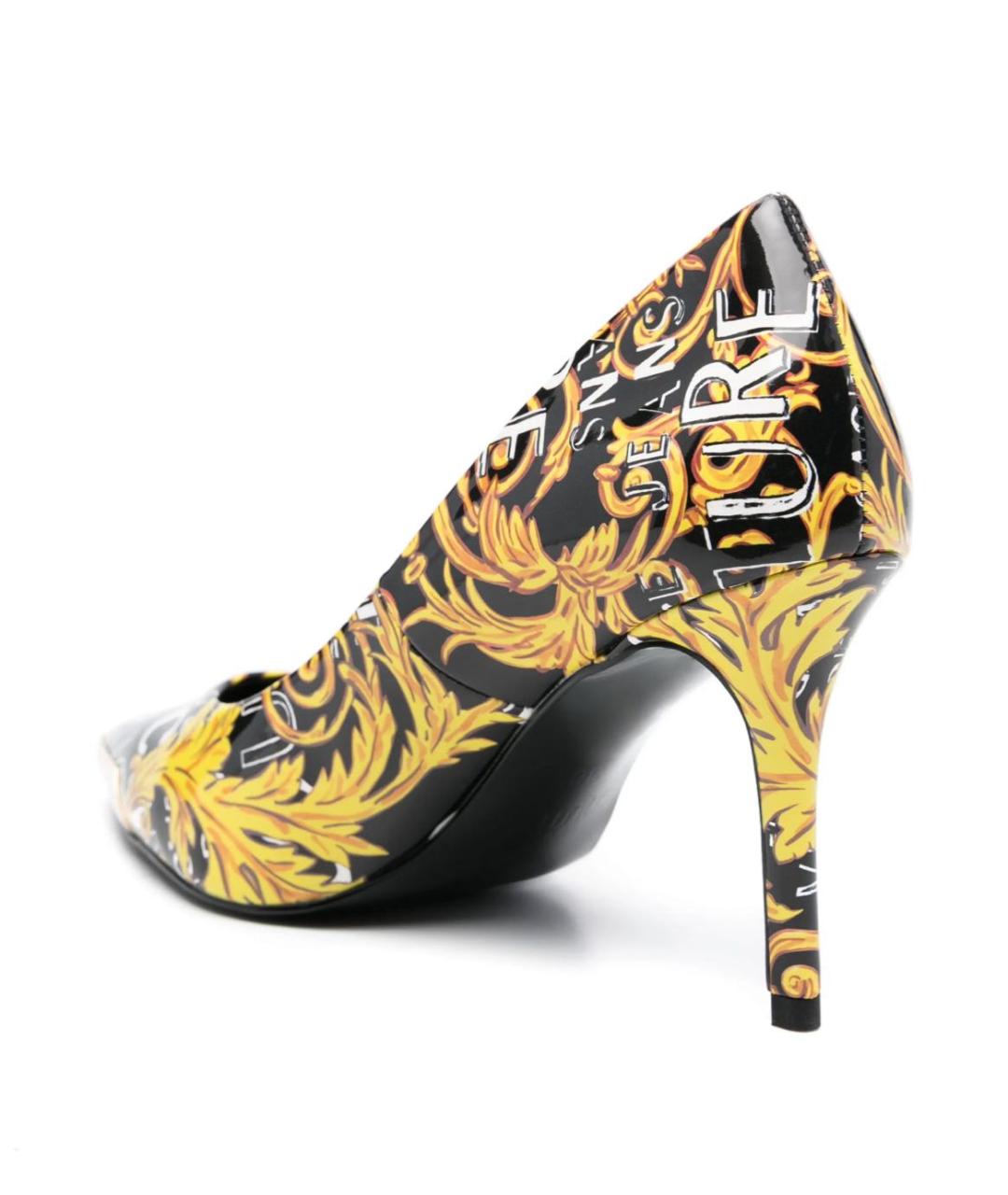 VERSACE JEANS COUTURE Черные туфли из лакированной кожи, фото 3