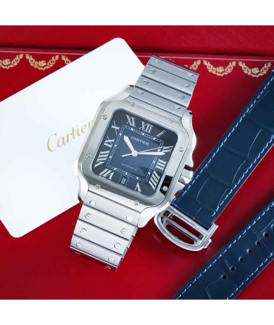 CARTIER Темно-синие часы, фото 2
