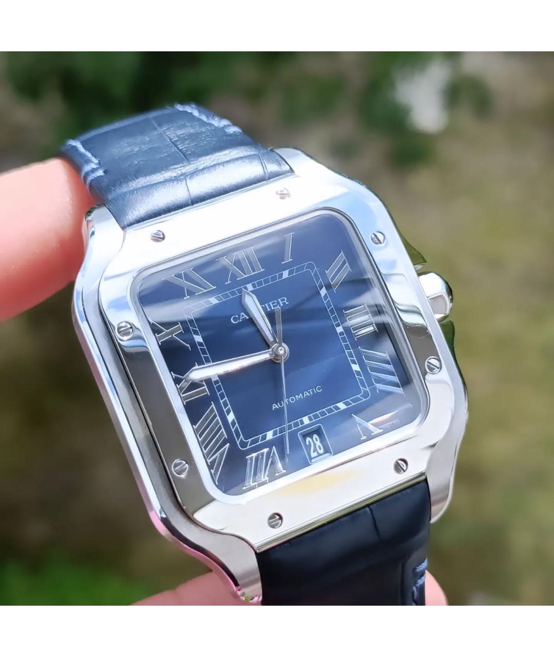 CARTIER Темно-синие часы, фото 5