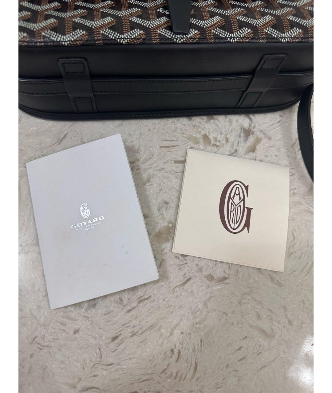 GOYARD Черная кожаная сумка на плечо, фото 6