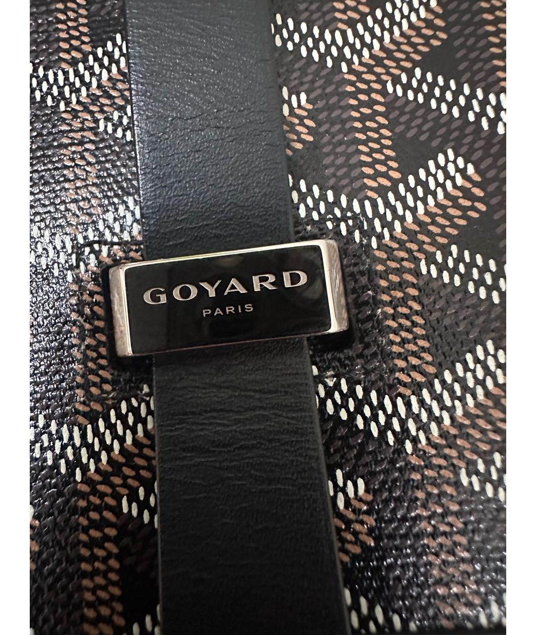 GOYARD Черная кожаная сумка на плечо, фото 5
