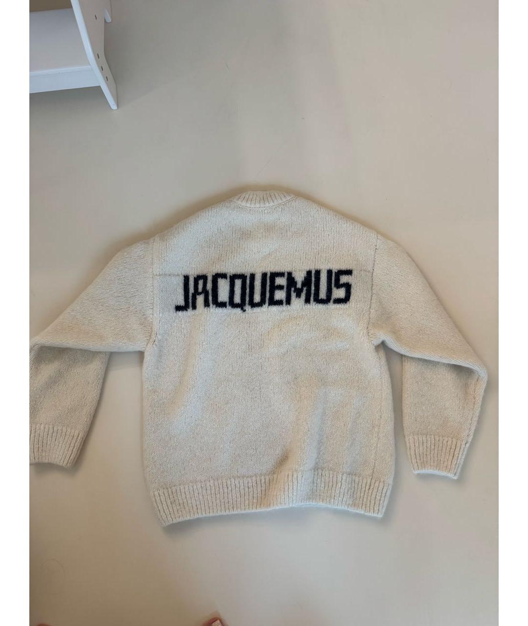 JACQUEMUS Бежевый шерстяной джемпер / свитер, фото 5