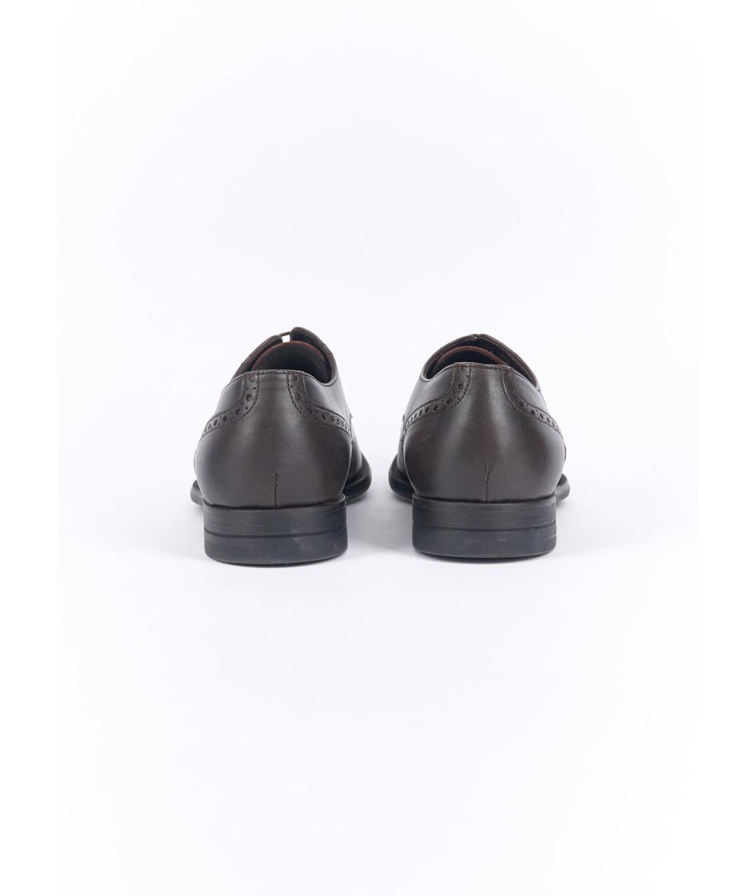 ERMENEGILDO ZEGNA XXX Коричневые кожаные туфли, фото 4