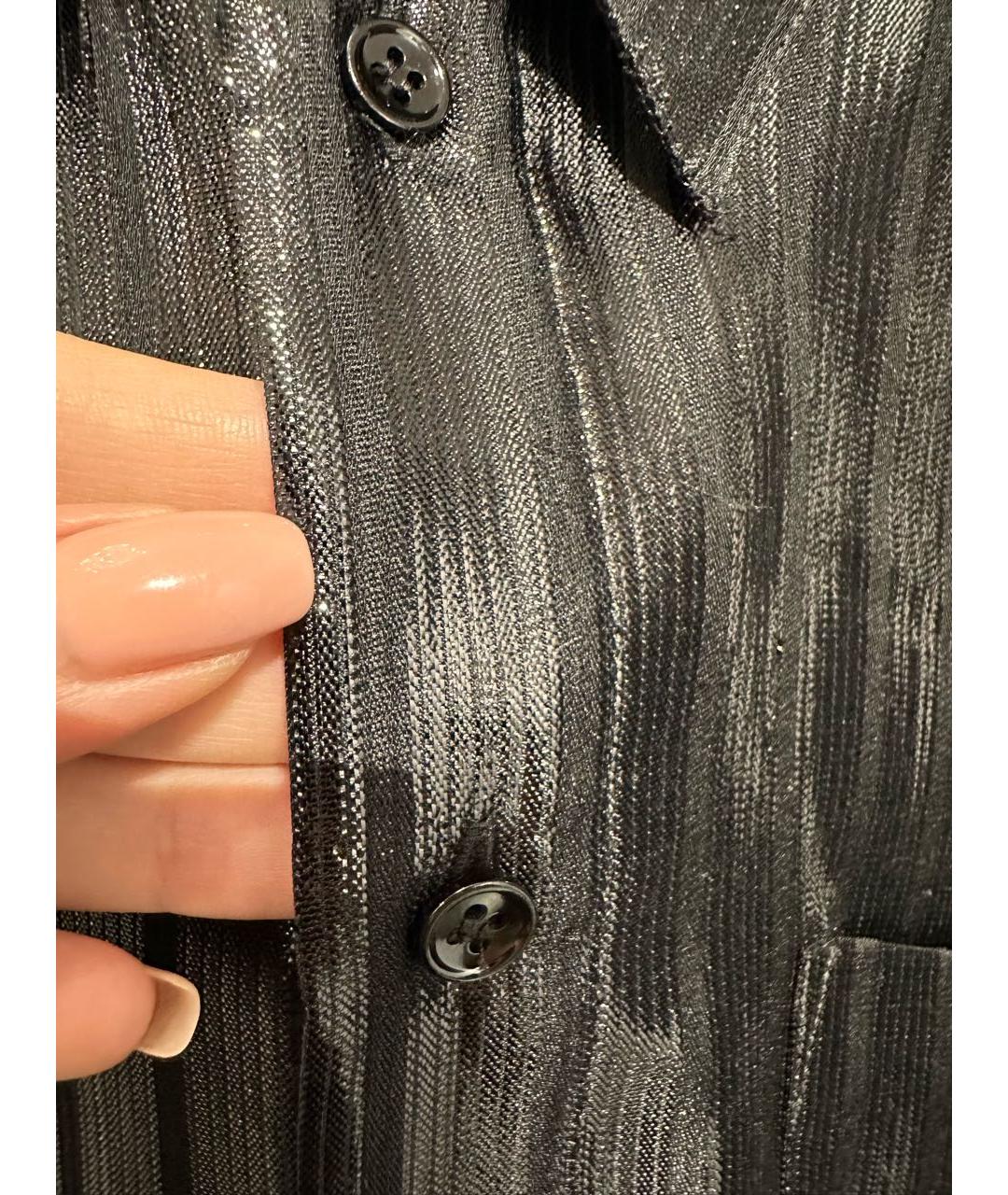 SAINT LAURENT Черная шелковая блузы, фото 4