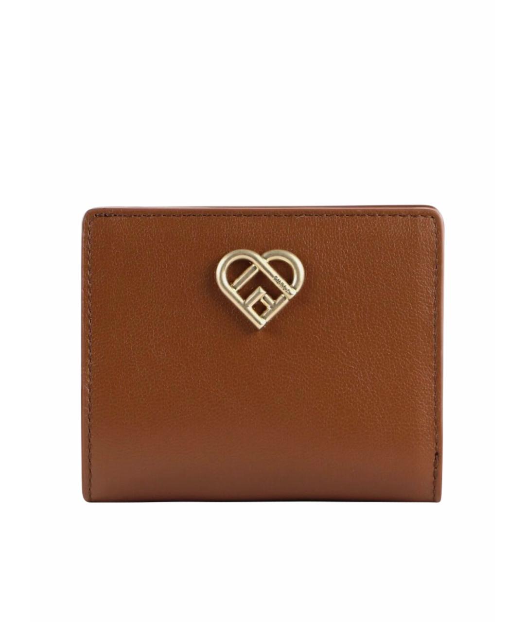FURLA Коричневый кожаный кошелек, фото 1