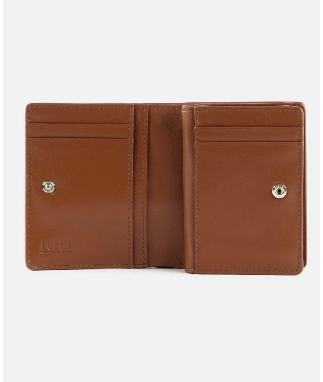 FURLA Коричневый кожаный кошелек, фото 4