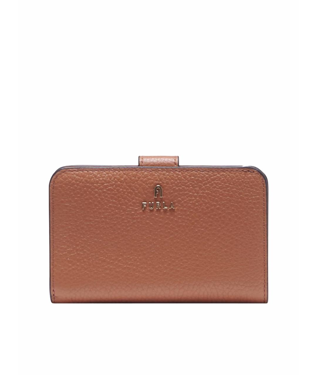 FURLA Коричневый кожаный кошелек, фото 1
