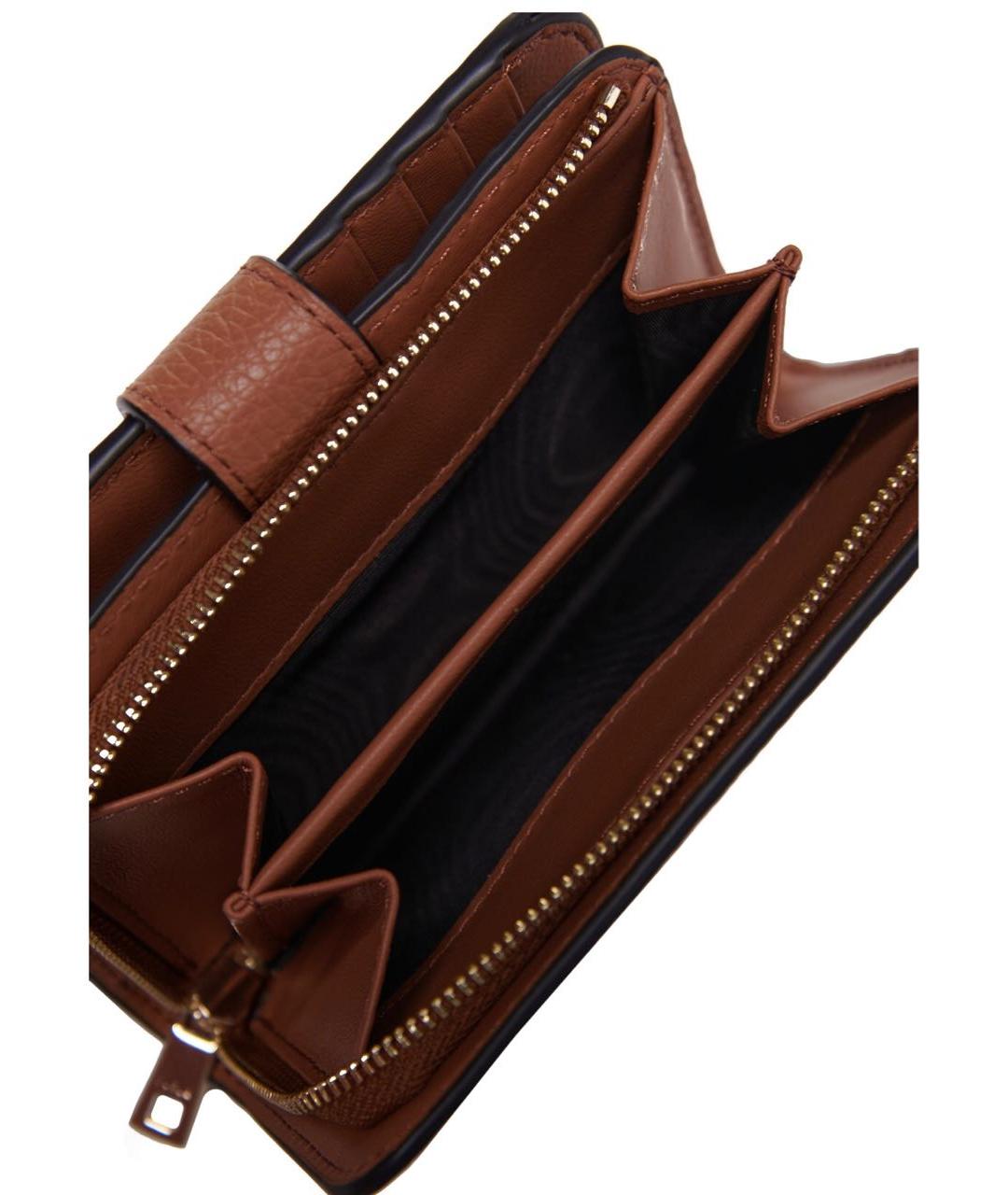 FURLA Коричневый кожаный кошелек, фото 4