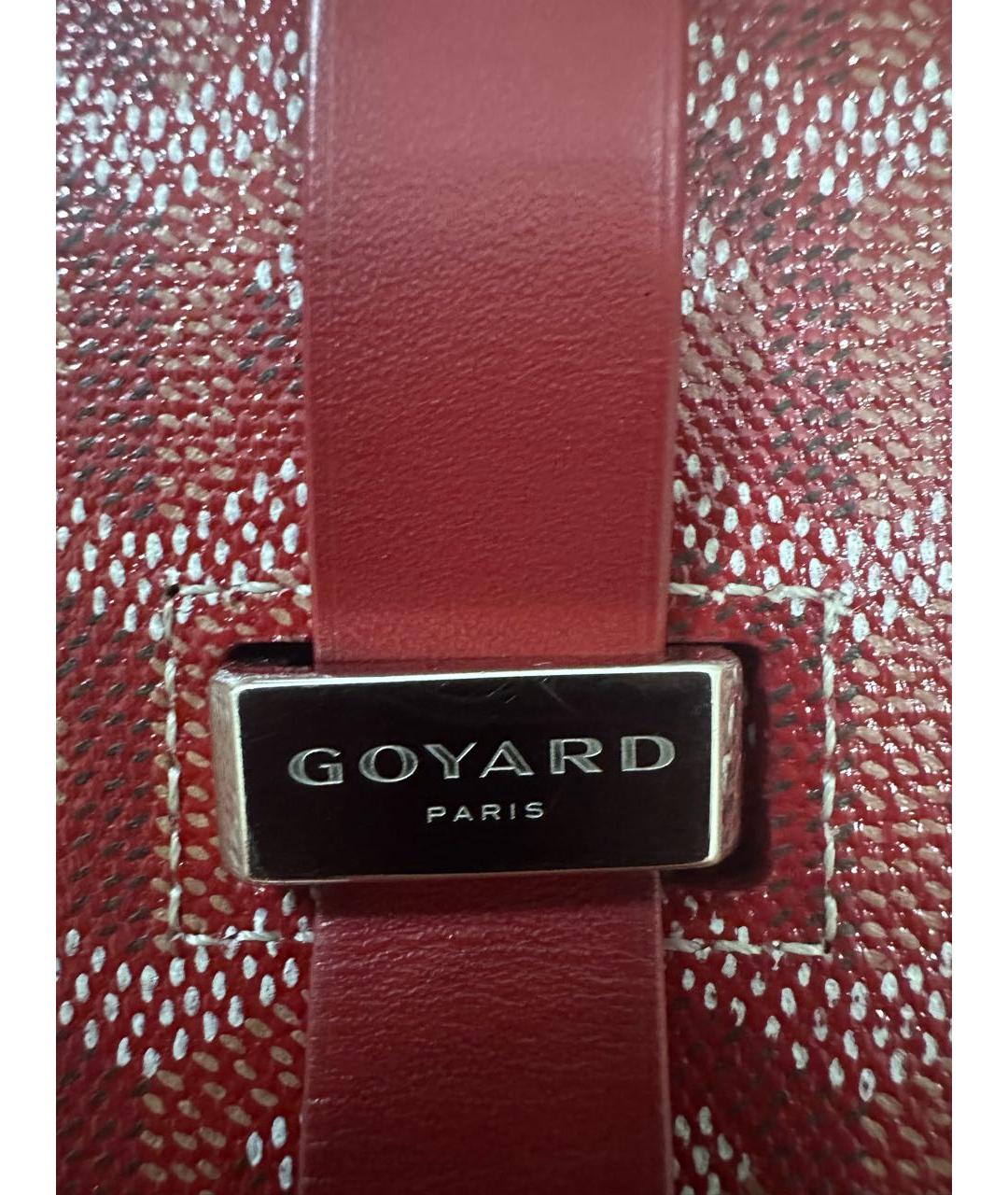 GOYARD Красная кожаная сумка на плечо, фото 5