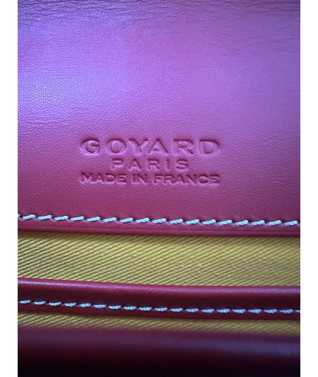 GOYARD Красная кожаная сумка на плечо, фото 7