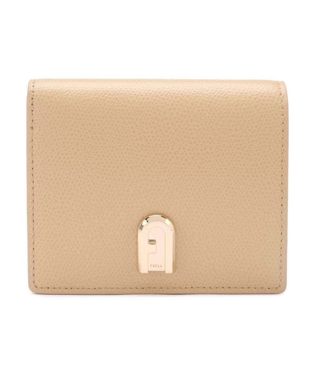 FURLA Бежевый кожаный кошелек, фото 4