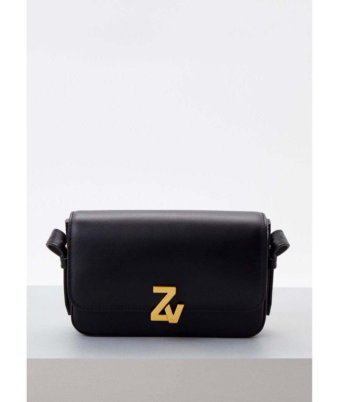 ZADIG & VOLTAIRE Черная кожаная сумка через плечо, фото 7