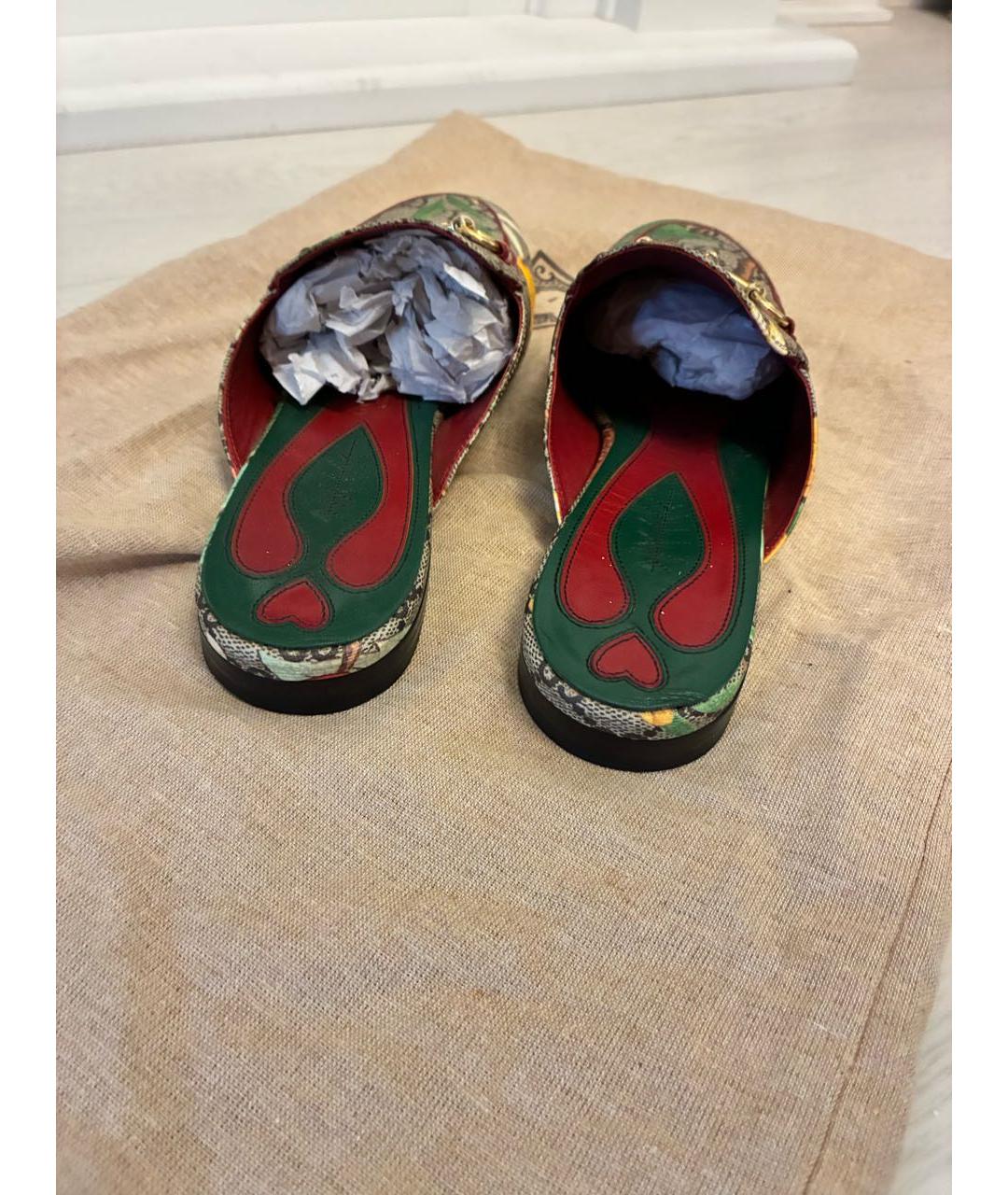 GUCCI Мульти кожаные мюли, фото 5