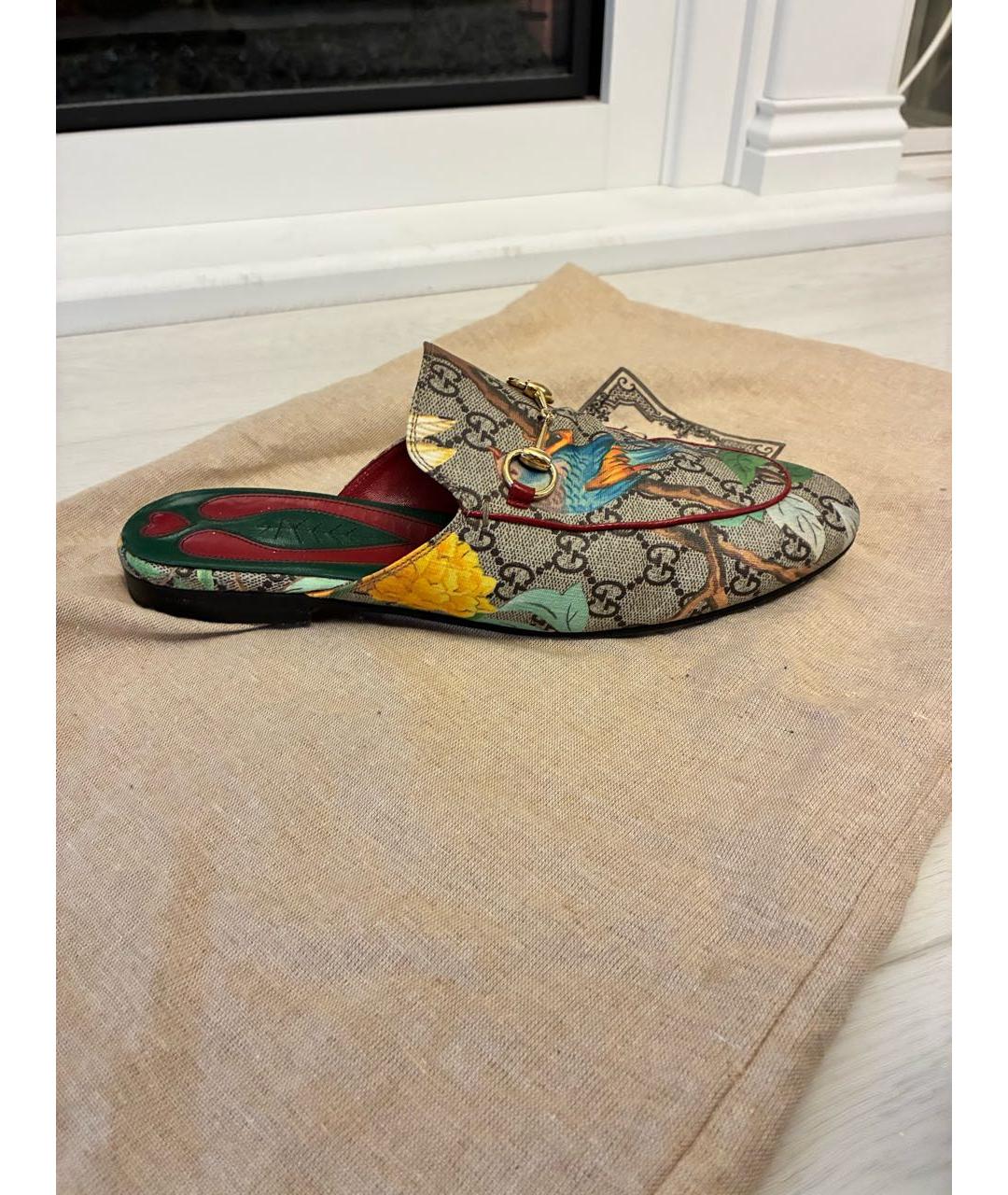 GUCCI Мульти кожаные мюли, фото 7