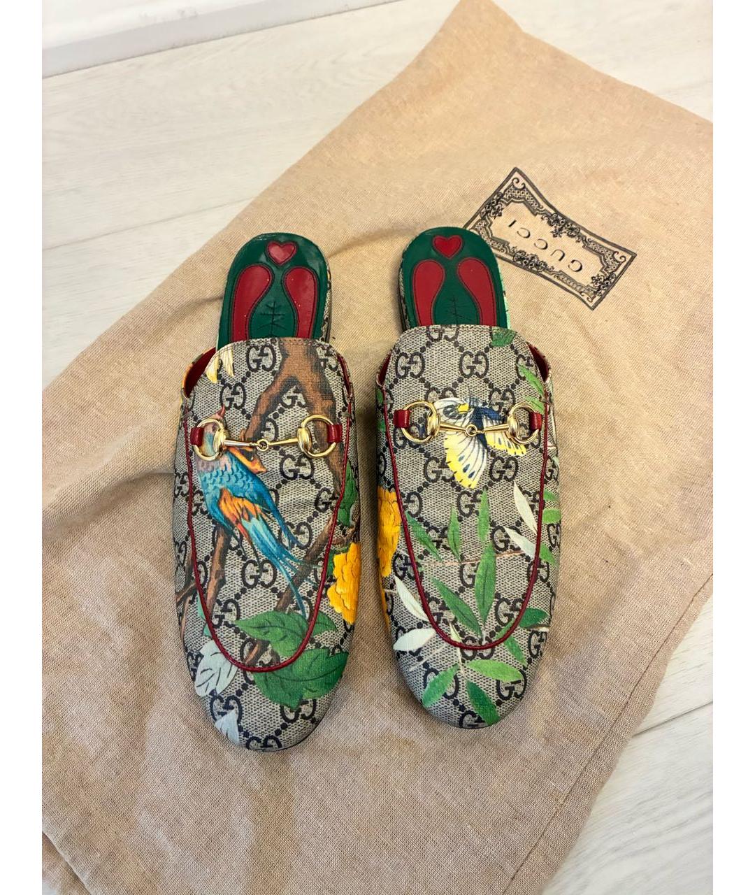 GUCCI Мульти кожаные мюли, фото 2
