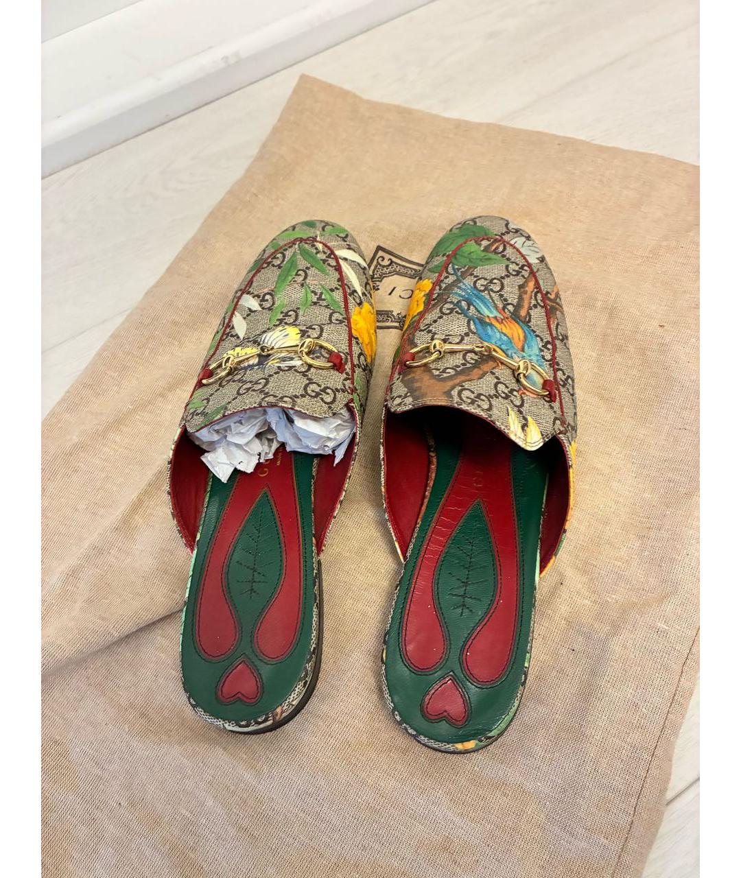GUCCI Мульти кожаные мюли, фото 6