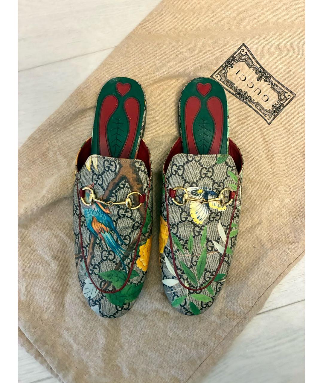 GUCCI Мульти кожаные мюли, фото 3