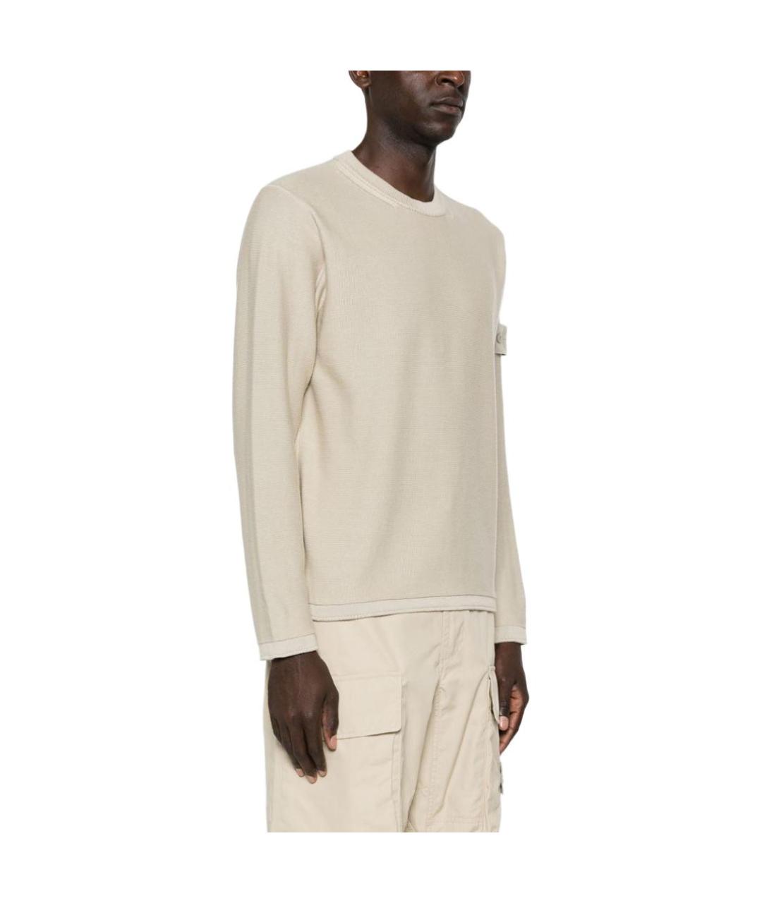 STONE ISLAND Бежевый джемпер / свитер, фото 4