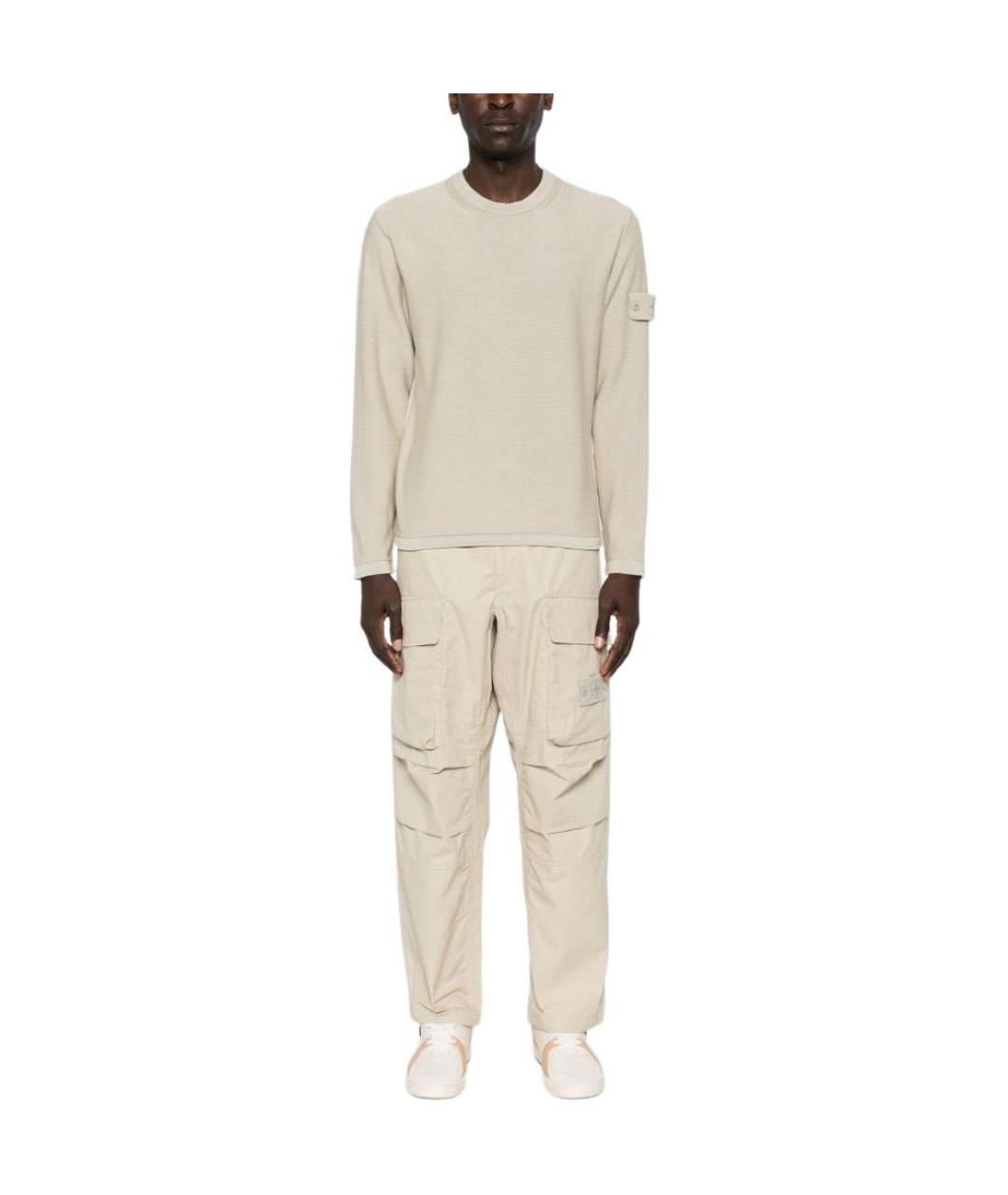 STONE ISLAND Бежевый джемпер / свитер, фото 3