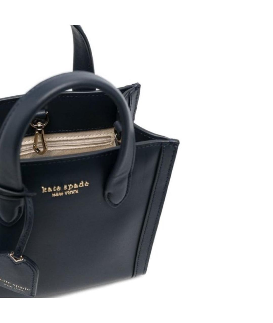 KATE SPADE Темно-синяя кожаная сумка через плечо, фото 4